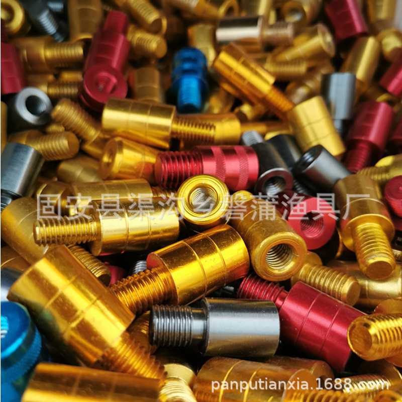 新款直销抄网杆转换接头diy螺丝8变10转换头12mm钓鱼杆鱼竿手柄调 - 图2