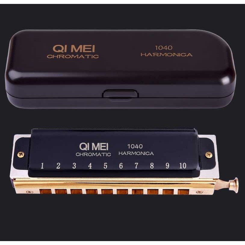 新款直销奇美牌10孔40音黑霸王方吹口半音阶口琴/半音阶口琴/奇美,淘宝优惠券,粉丝福利购,淘宝优惠卷