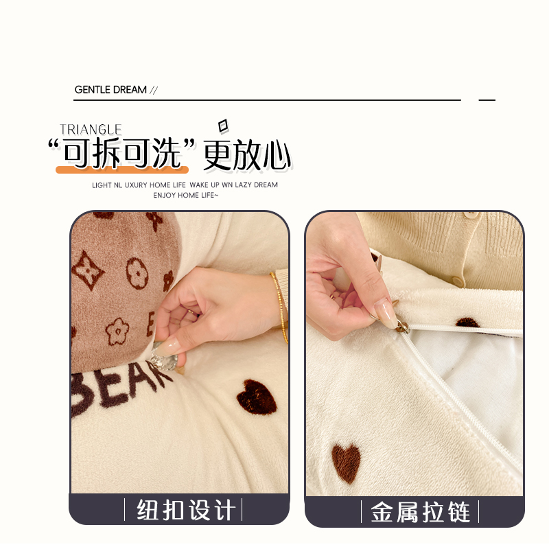 新款可爱床头靠垫宿舍榻榻米软包大靠枕卧室床上靠背枕头沙发拆洗 - 图3
