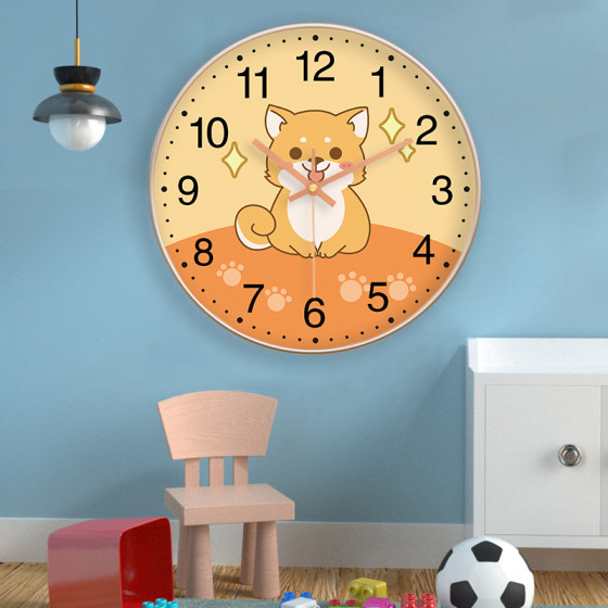 Creative Silent Wall Clock Cute Simple Cartoon Clock