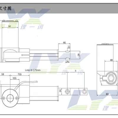 推杆电机000LX0驱动器N直直 6024Vmm60流12V线电动推杆010-图2