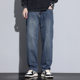Kuvine American retro loose wide-leg jeans for men