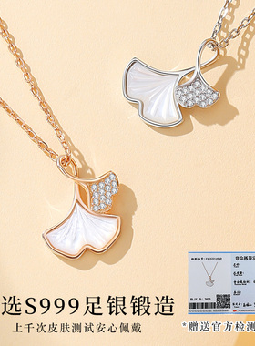 三生有幸999纯银项链女2024新款轻奢小众锁骨链情人节礼物送女友