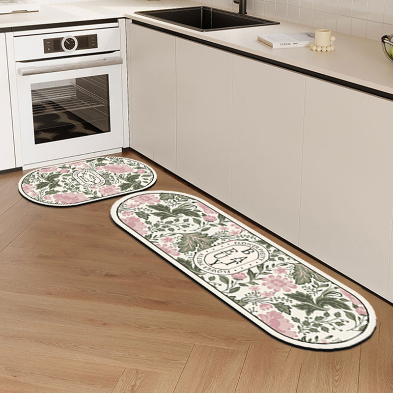 美式复古厨房地垫防滑防油可擦免洗家用皮革脚垫垫子耐脏长条地毯,淘宝优惠券,粉丝福利购,淘宝优惠卷