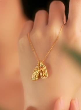 金包银貔貅金刚杵纯银足金韦雪同款项链貔貅吊坠款式不掉色不漏银