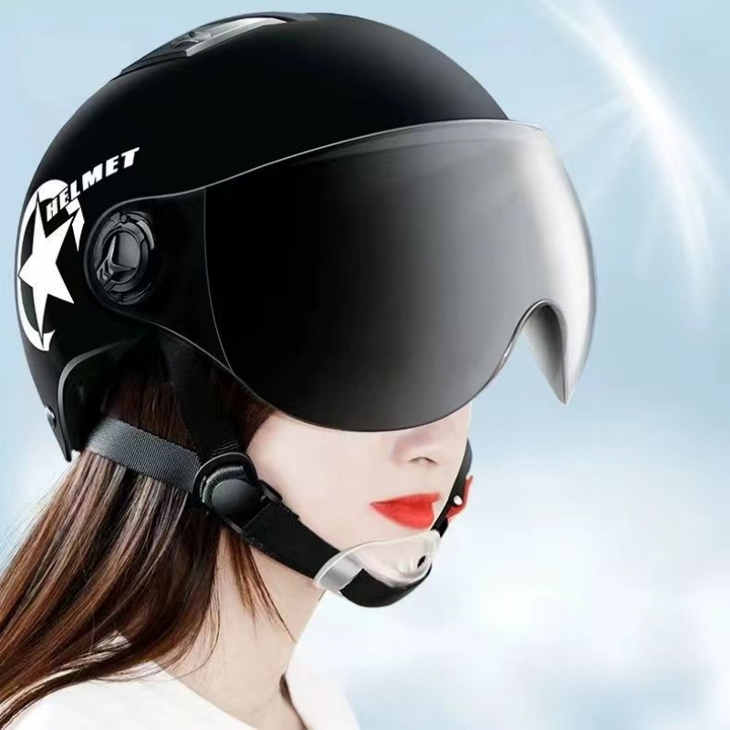 新国标3C认证电动车头盔男女士四季通用电瓶车安全帽夏季防晒半盔