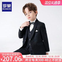 Romon Children Suits Suit Boy Flowers Tuxedo Piano for the CUHK Scout Boy Inn Wind Little West suit