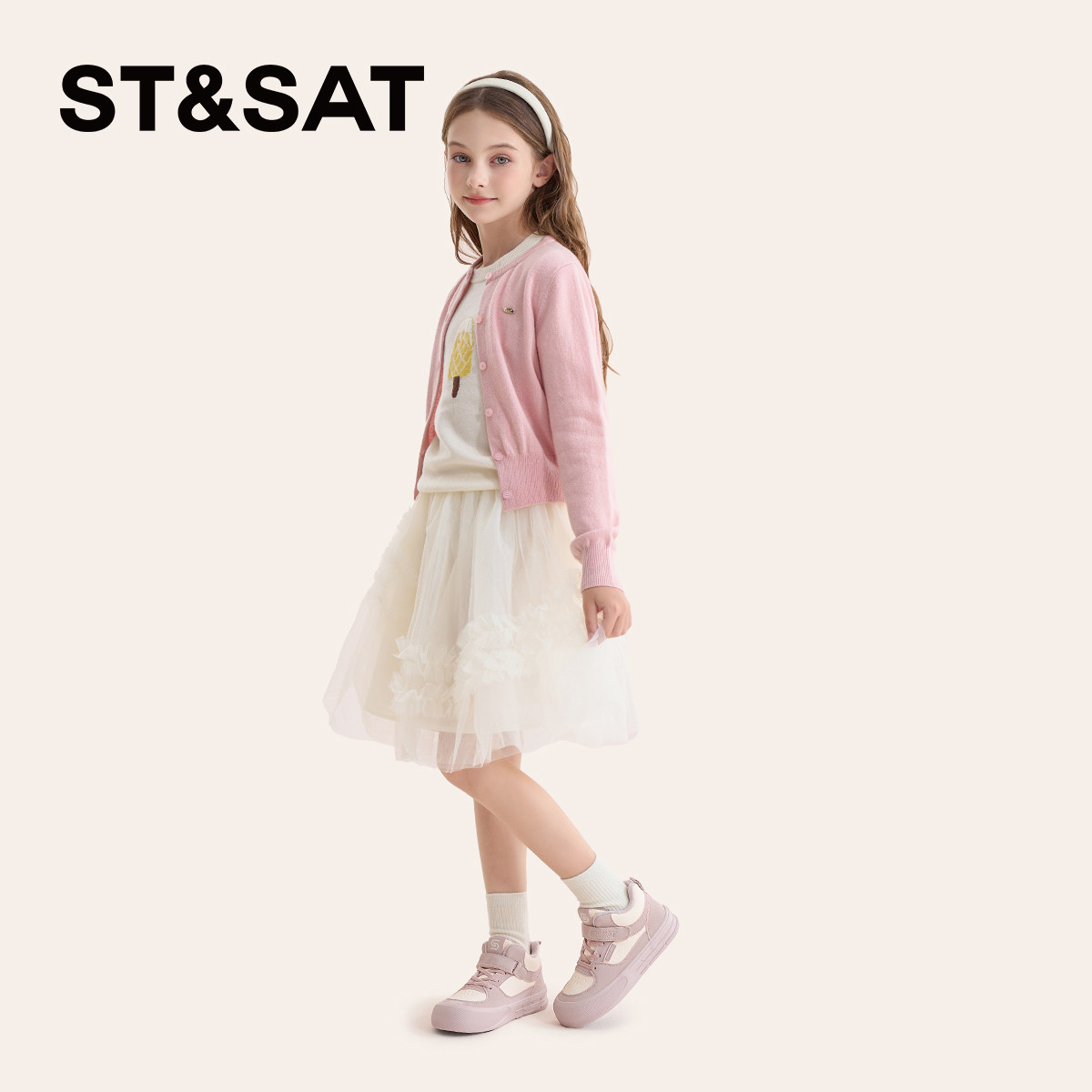 星期六童鞋加绒儿童板鞋秋冬季新款休闲百搭运动男童鞋子女童棉鞋