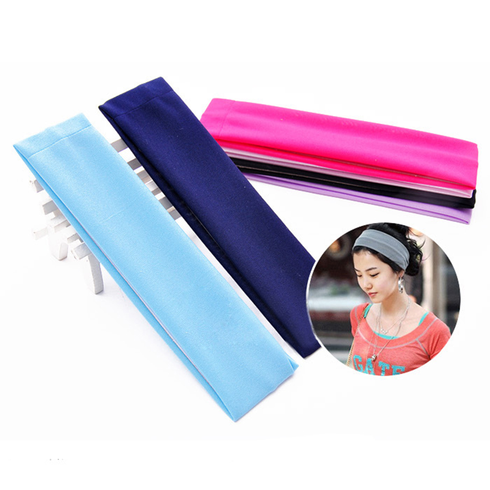 Solid Sports Headband Women Fashion Elastic Hair Bands Runni - 图0