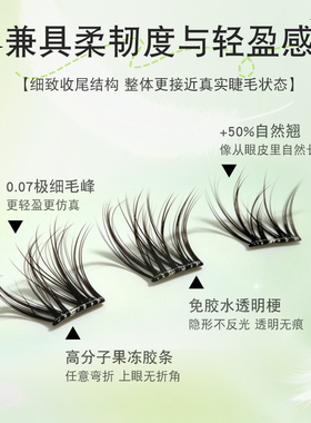魔瞳驿站免胶假睫毛狐系自然日常新手鸟系爱豆猫爪鸟啾啾猫精灵