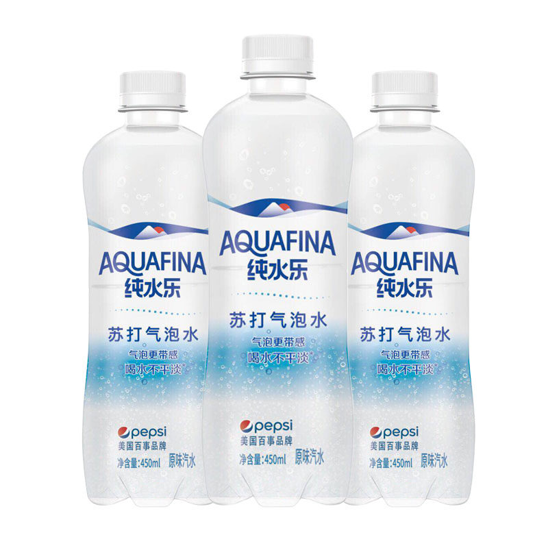 纯水乐苏打气泡水原味无蔗糖商用300/450ml*12瓶汽水饮料整箱,淘宝优惠券,粉丝福利购,淘宝优惠卷