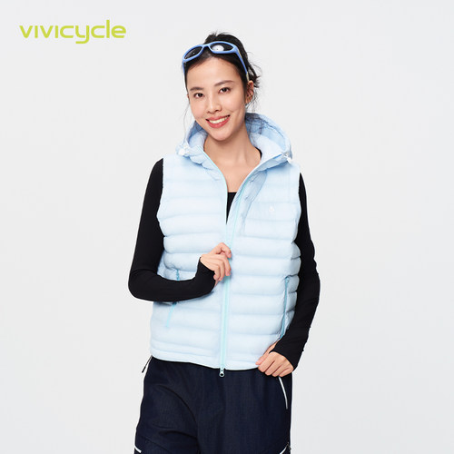VIVICYCLE2024秋冬运动休闲保暖排骨棉服马甲女款轻薄上衣外套 - 图1