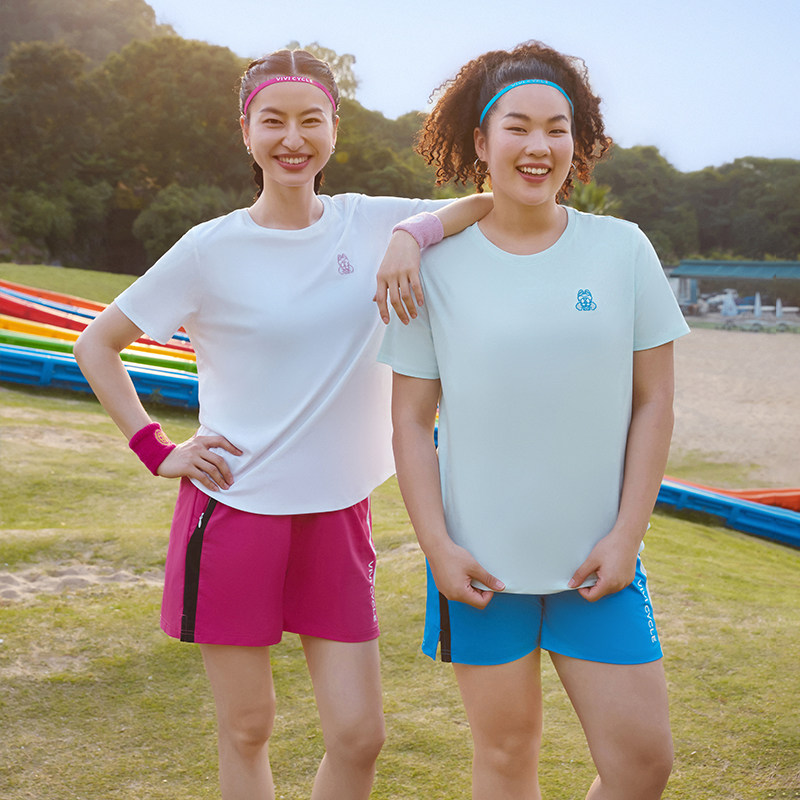 VIVICYCLE2025春夏女士运动休闲吸湿速干跑步健身短袖宽松T恤上衣,淘宝优惠券,粉丝福利购,淘宝优惠卷