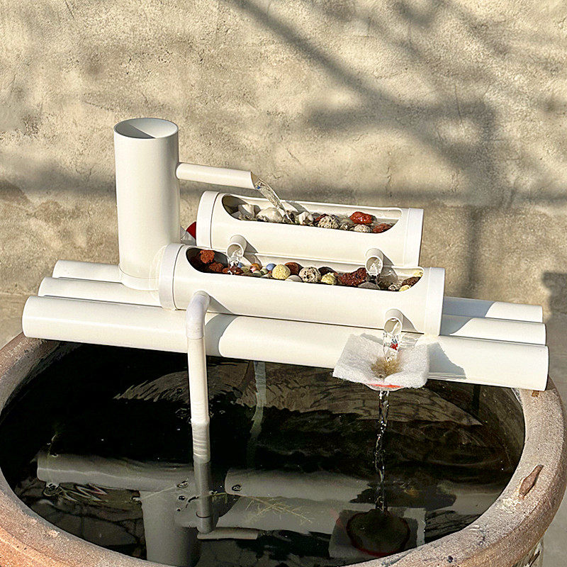 陶罐流水摆件循环水石槽瀑布造景养鱼缸鱼盆自动增氧系统免换水泵,淘宝优惠券,粉丝福利购,淘宝优惠卷