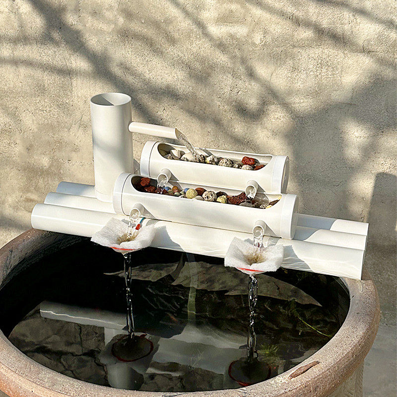 陶罐流水摆件循环水石槽瀑布造景养鱼缸鱼盆自动增氧系统免换水泵,淘宝优惠券,粉丝福利购,淘宝优惠卷