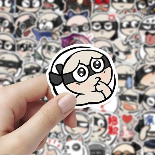 180张永劫无间气泡表情贴纸卡通趣味笔记本手账贴画手机防水贴纸 - 图1