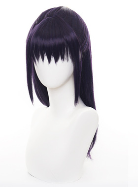 动漫假发 咒术回战庵歌姬 cosplay 深紫色半扎中长发 厂家现货wig