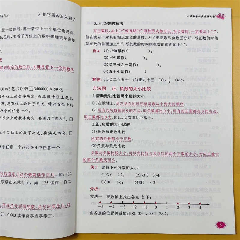 小学生数学公式大全卡片1-6年级数学表内除法基础知识定律计算法则练习册儿童九九乘法计算描红本一二年级看图看图公式数学计算本