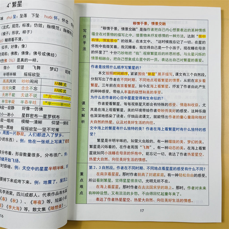 小学重点知识集锦四年级上册语文知识点总结大全人教版4上七彩课堂笔记专项训练学霸知识点清单教材全解预习复习学习辅导资料教辅