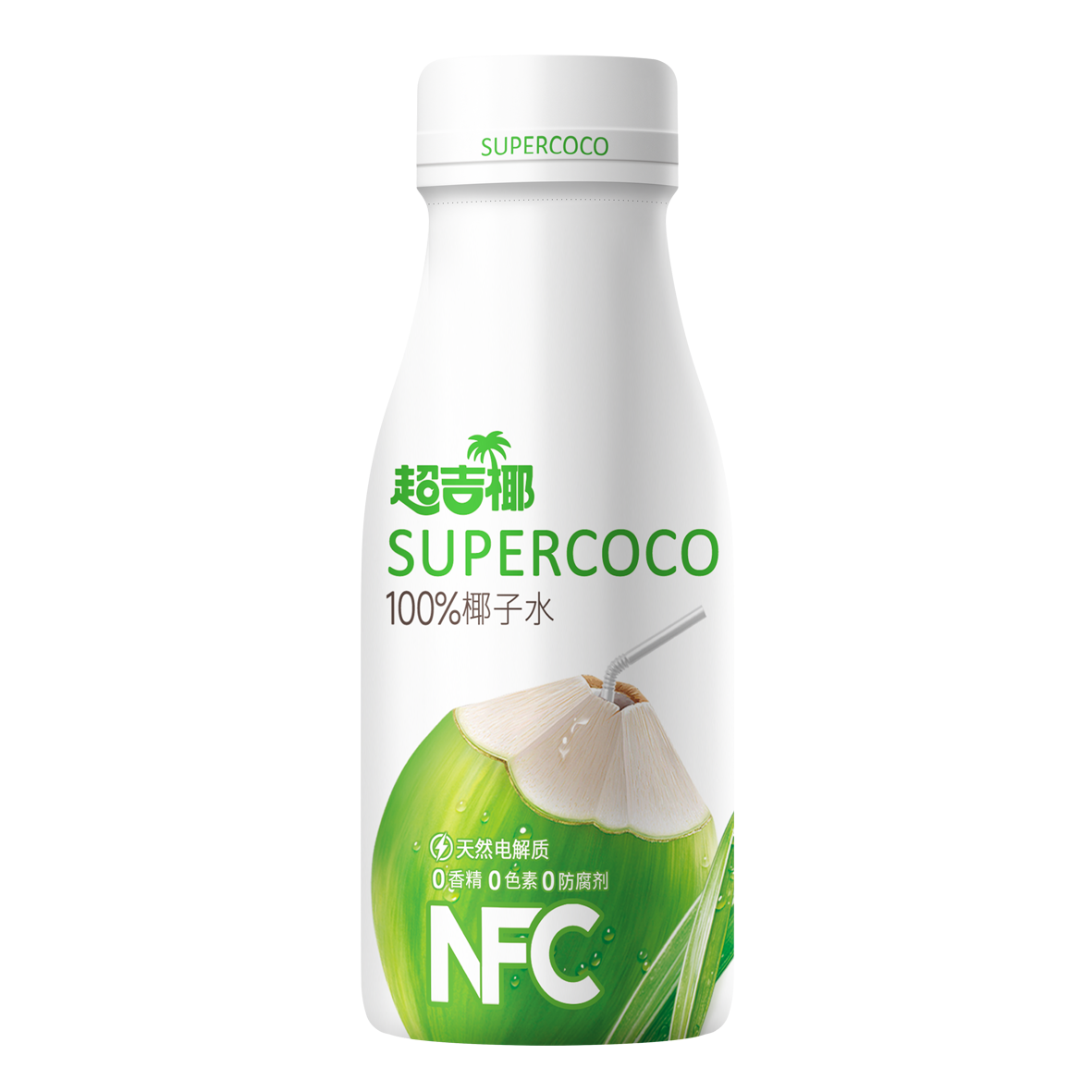 超吉椰100%NFC椰子水香水椰汁水纯椰汁水天然电解质水245ml*10瓶