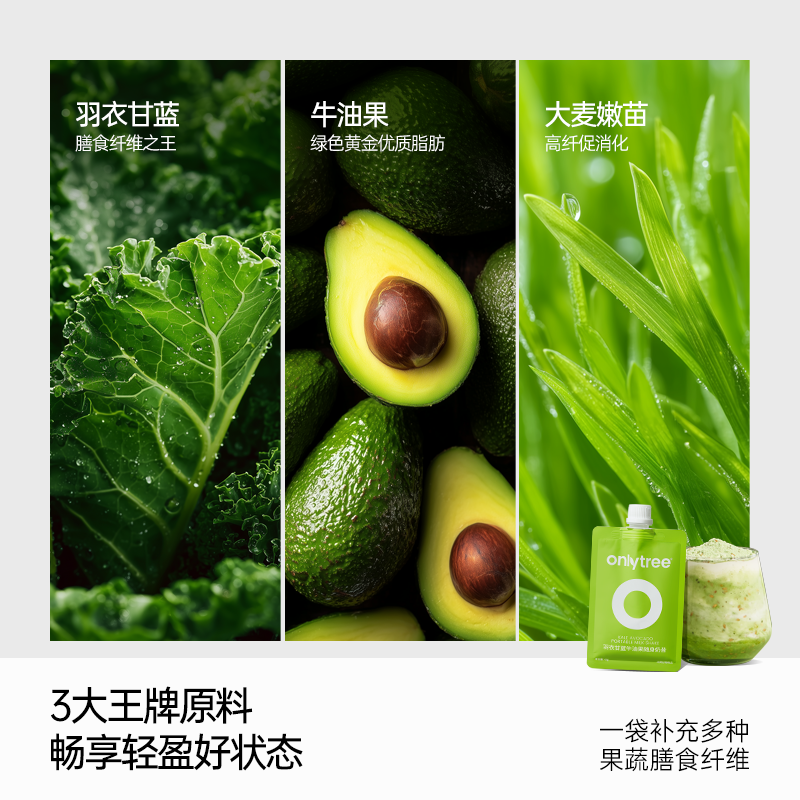 羽衣甘蓝牛油果轻食奶昔饱腹代餐营养早餐健康随身膳食纤维饮品,淘宝优惠券,粉丝福利购,淘宝优惠卷