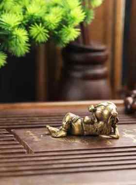 复古做旧魔童降世哪吒人物摆件纯铜个性精品创意微雕工艺家居摆设