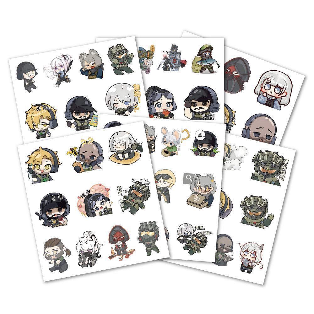 180张三角洲行动Q版贴纸卡通游戏笔记本贴画手机手账装饰桌面贴纸 - 图3