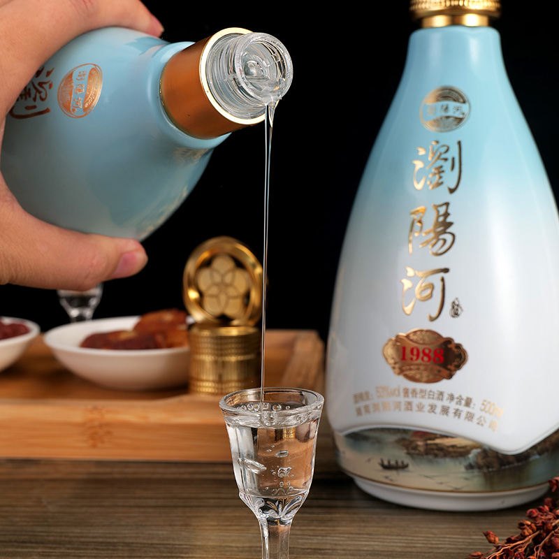 【500mL*2瓶送酒杯】浏阳河酒53度