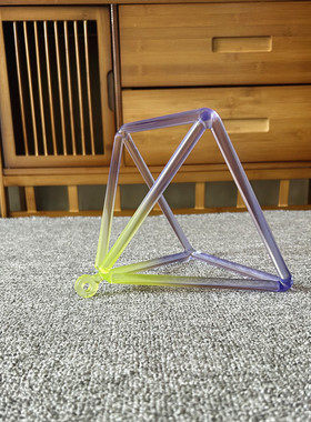 彩色天然水晶金字塔疗愈乐器