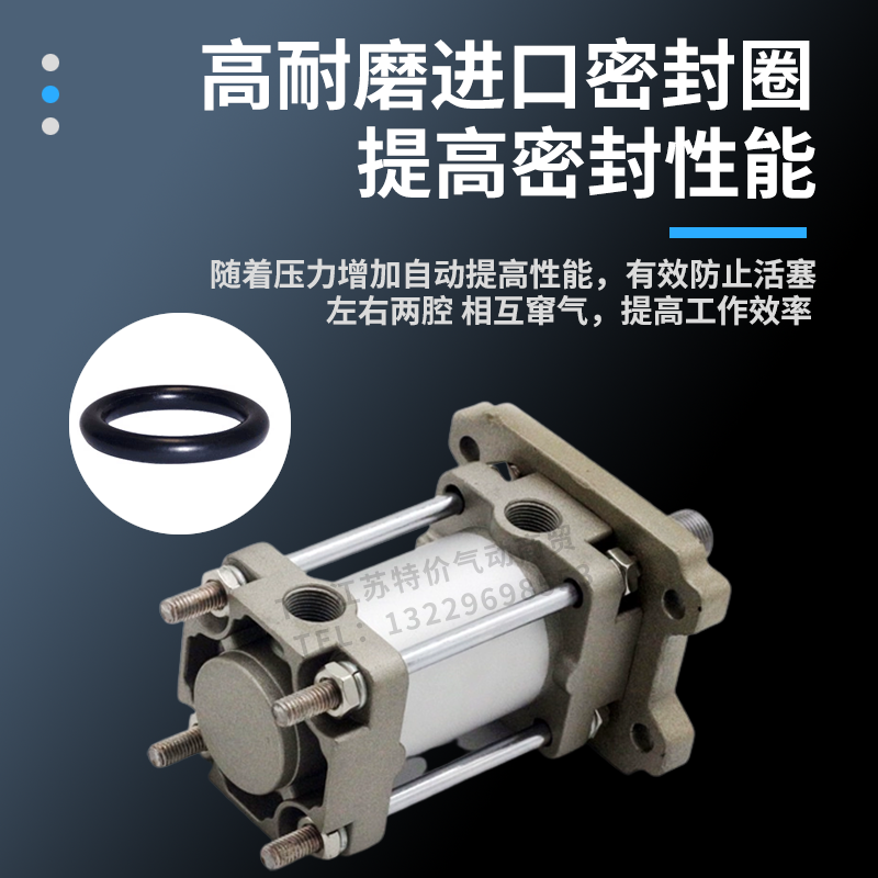 SMC型CA2F/CDA2F40-50-75-125-150-200-300-400Z带法兰板标准气缸 - 图1