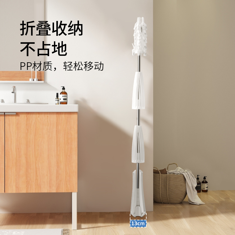 英氏置地婴儿衣架宝宝专用儿童两三层衣架新生儿多功能防滑晾衣架 - 图3