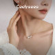 French high-end designer handmade perfect round strong light-crystal Australian white pearl necklace does not fade and is not allergic