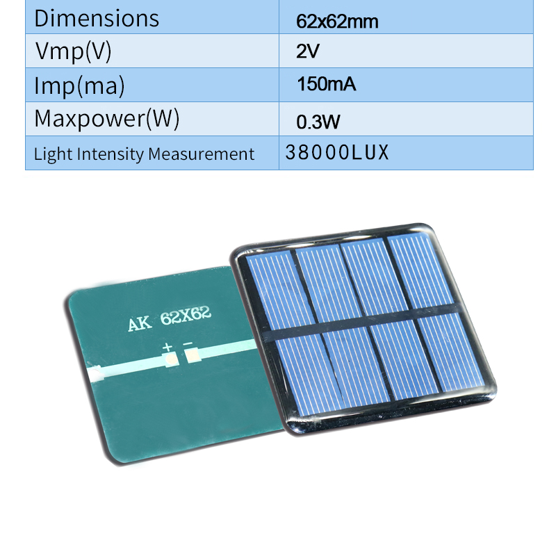 45x45mm1.5v160MA 阳能电池板电池组件太阳能充电板滴胶板光伏板 - 图2