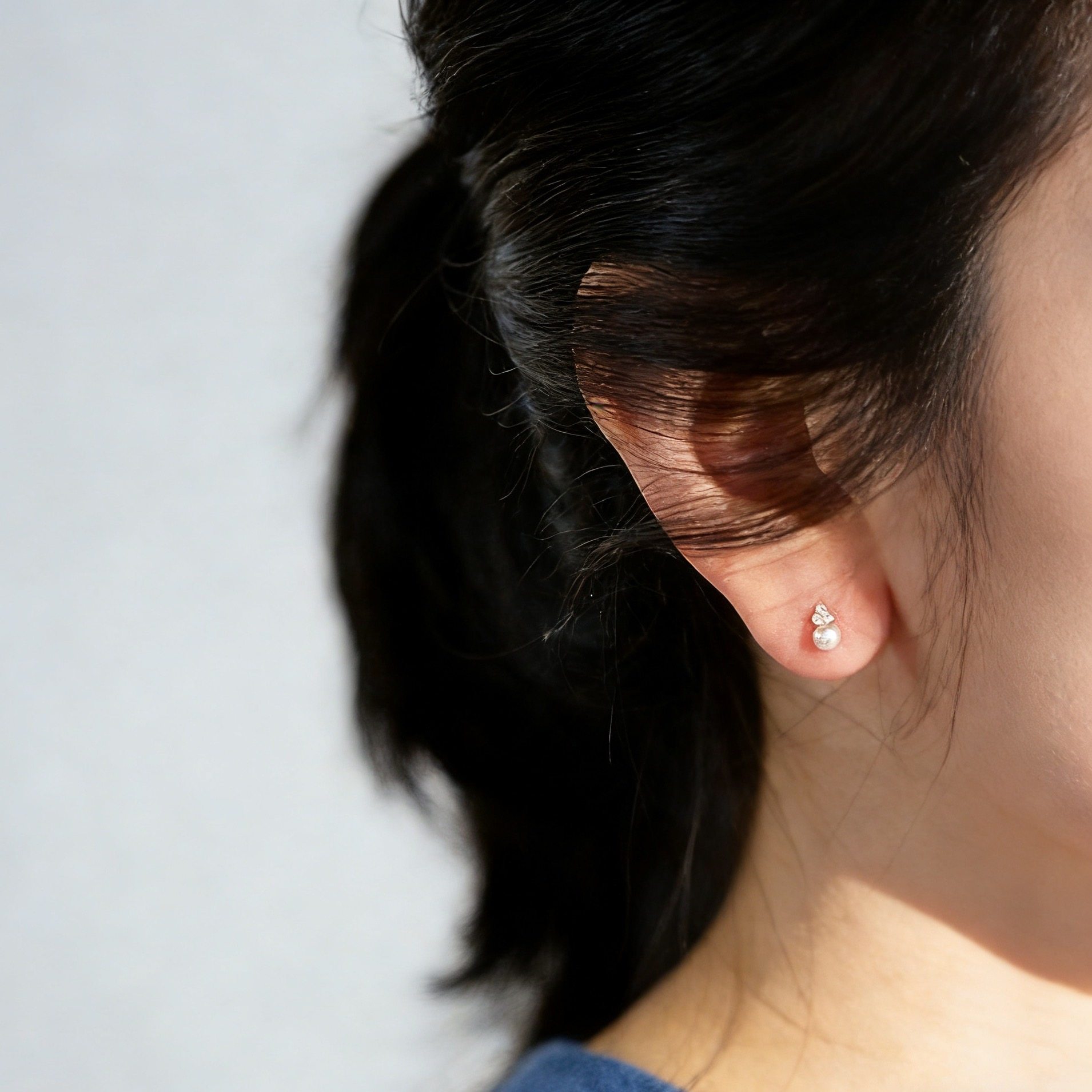 ROMANTIC纯银镀14k金简约贝珠锆钻日常小精致款珍珠耳钉女耳饰,淘宝优惠券,粉丝福利购,淘宝优惠卷