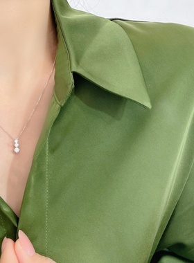 闪钻吊坠项链简约百搭女锁骨链