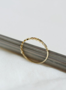 小爱心极纤细精致日系女戒尾戒指