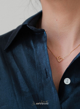 爱心吊坠项链女可爱气质锁骨链