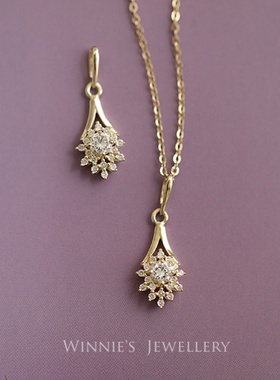 满钻复古宫廷风锁骨链女高级感