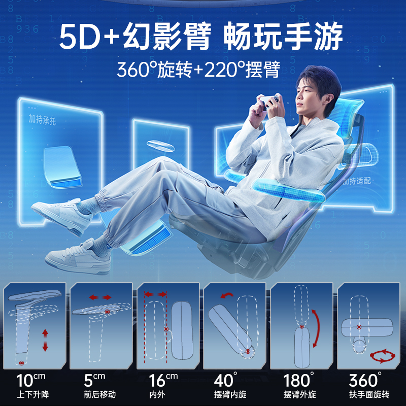 泰克堡垒BUFF100电竞椅人体工学椅久坐舒适护腰办公椅家用电脑椅