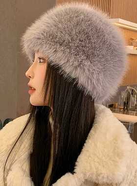 平顶帽风雪蒙古毛毛保暖加厚护耳
