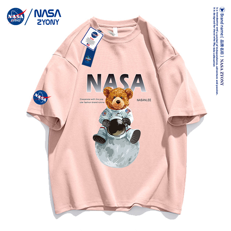 NASA联名官网宇航太空人纯棉短袖T恤夏季2023新款ins潮牌男女款3O