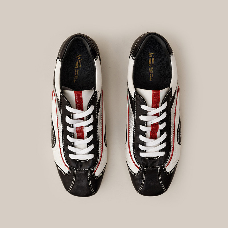 Le' Murmure 美式复古 多色拼接反绒牛皮德训鞋阿甘鞋休闲运动鞋,淘宝优惠券,粉丝福利购,淘宝优惠卷