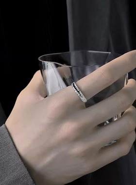 复古深渊小众设计感时尚指节戒指潮流个性街头男女可调节开口指环