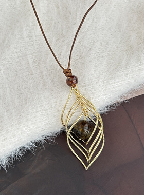 美拉德银色小马长款吊坠项链女款