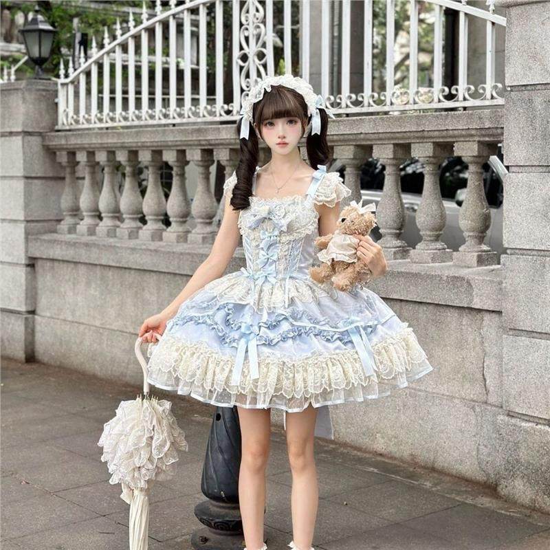 ~白糖少女原创设计新品Lolita吊带连衣裙洋装芭蕾风jsk,淘宝优惠券,粉丝福利购,淘宝优惠卷