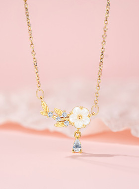 原创设计福运新年系列山茶花项链