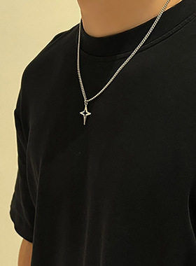 简约星芒项链男女款ins冷淡风