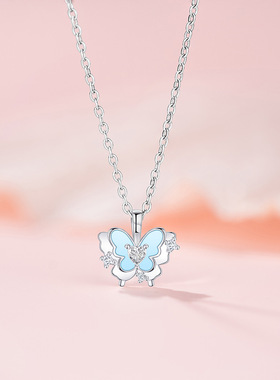 原创设计春日蝴蝶系列项链女精致