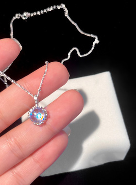 幻彩月光项链女轻奢夏日梦幻蓝色