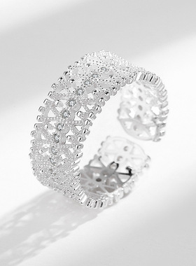 韩国小众波浪戒指女款复古简约